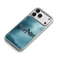 Harry Potter on cloudy mountain sky iPhone 17 Pro Max Electroplated Silver Case2