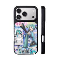 Hatsune Miku retro PC anime collage iPhone 17 Pro Max Black Case