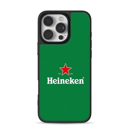Heineken red star est 1873 green iPhone 16 Pro Max Black Case