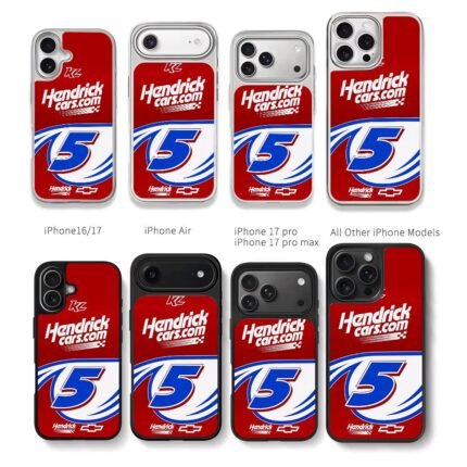 Hendrick cars 5 racing livery Chevy Chris Brown Phone Case Black Electroplated Silver For Iphone 11 To 17