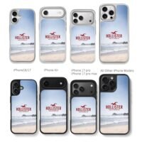 Hollister California beach pier Chris Brown Phone Case Black Electroplated Silver For Iphone 11 To 17