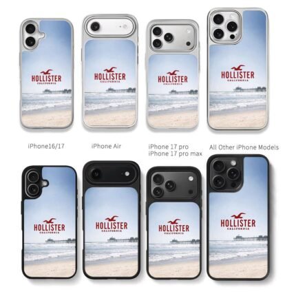 Hollister California beach pier Chris Brown Phone Case Black Electroplated Silver For Iphone 11 To 17
