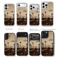 Hollister surfer at palm beach CA Chris Brown Phone Case Black Electroplated Silver For Iphone 11 To 17