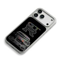 Holographic GTR and Nissan GT-R rear iPhone 17 Pro Max Electroplated Silver Case2