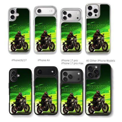 Honda bike rider neon green art Chris Brown Phone Case Black Electroplated Silver For Iphone 11 To 17