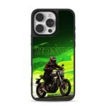 Honda bike rider neon green art Phone Case for iPhone 11-17 & Samsung Galaxy S24-S26