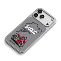 Honda CBR650R HRC Nurburgring bike iPhone 17 Pro Max Electroplated Silver Case2