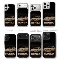 Honda Civic with flame decals Chris Brown Phone Case Black Electroplated Silver For Iphone 11 To 17