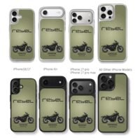Honda CMX500 Rebel motorcycle Chris Brown Phone Case Black Electroplated Silver For Iphone 11 To 17