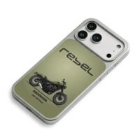 Honda CMX500 Rebel motorcycle iPhone 17 Pro Max Electroplated Silver Case2