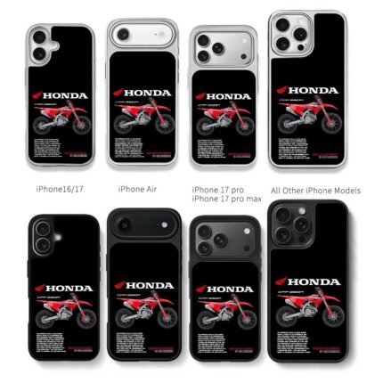 Honda CRF250R red dirt bike Chris Brown Phone Case Black Electroplated Silver For Iphone 11 To 17