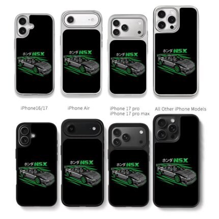 Honda NSX JDM sports car art Chris Brown Phone Case Black Electroplated Silver For Iphone 11 To 17
