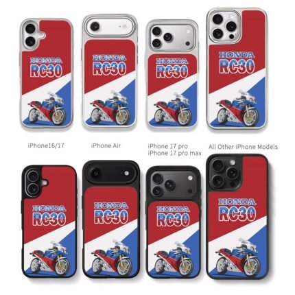 Honda RC30 motorcycle graphic art Chris Brown Phone Case Black Electroplated Silver For Iphone 11 To 17