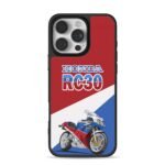 Honda RC30 motorcycle graphic art iPhone 16 Pro Max Black Case
