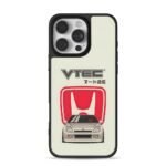 Honda red logo VTEC JDM sports car Phone Case for iPhone 11-17 & Samsung Galaxy S24-S26