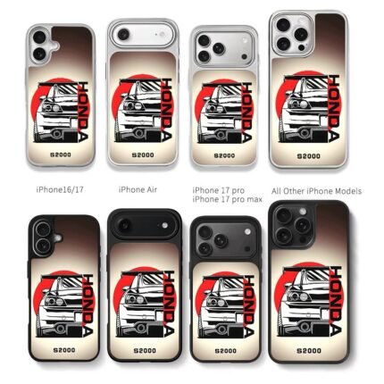 Honda S2000 JDM rear sports car art Chris Brown Phone Case Black Electroplated Silver For Iphone 11 To 17