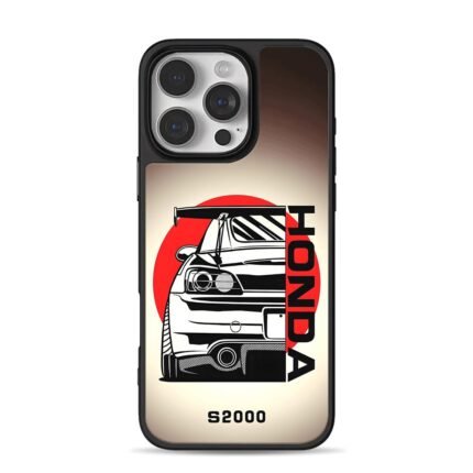 Honda S2000 JDM rear sports car art iPhone 16 Pro Max Black Case