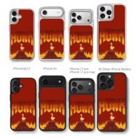 HONK duck on fire skull pile Chris Brown Phone Case Black Electroplated Silver For Iphone 11 To 17