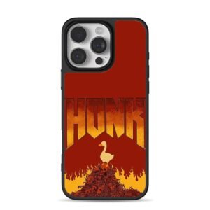 HONK duck on fire skull pile Phone Case for iPhone 11-17 & Samsung Galaxy S24-S26