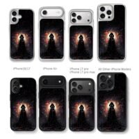 Hooded ghost in pixel tunnel Chris Brown Phone Case Black Electroplated Silver For Iphone 11 To 17