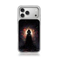 Hooded ghost in pixel tunnel iPhone 17 Pro Max Electroplated Silver Case1