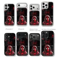 Hooded Spiderman math background Chris Brown Phone Case Black Electroplated Silver For Iphone 11 To 17