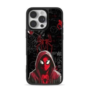 Hooded Spiderman math background Phone Case for iPhone 11-17 & Samsung Galaxy S24-S26