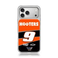Hooters 9 Hendrick Chevy Nascar iPhone 17 Pro Max Electroplated Silver Case1