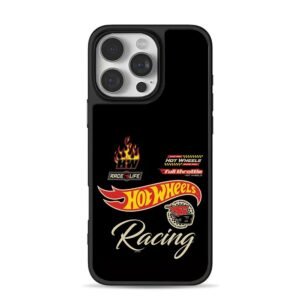Hot Wheels racing logos with flames Phone Case for iPhone 11-17 & Samsung Galaxy S24-S26