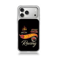 Hot Wheels racing logos with flames iPhone 17 Pro Max Electroplated Silver Case1