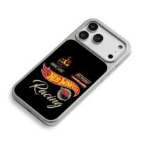 Hot Wheels racing logos with flames iPhone 17 Pro Max Electroplated Silver Case2