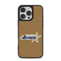 Houston Astros star logo on tan iPhone 16 Pro Max Black Case