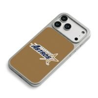 Houston Astros star logo on tan iPhone 17 Pro Max Electroplated Silver Case2