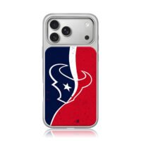 Houston Texans red white blue logo iPhone 17 Pro Max Electroplated Silver Case1
