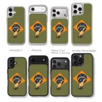 Howling dog Rumo ao Hexa star badge Chris Brown Phone Case Black Electroplated Silver For Iphone 11 To 17
