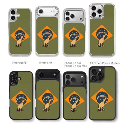 Howling dog Rumo ao Hexa star badge Chris Brown Phone Case Black Electroplated Silver For Iphone 11 To 17