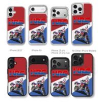 HRC Honda Racing rally dirt bike Chris Brown Phone Case Black Electroplated Silver For Iphone 11 To 17