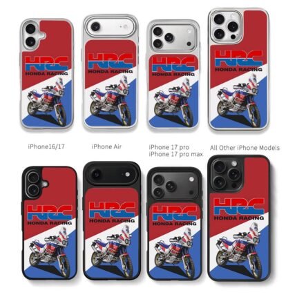 HRC Honda Racing rally dirt bike Chris Brown Phone Case Black Electroplated Silver For Iphone 11 To 17