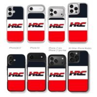 HRC logo on red white navy block Chris Brown Phone Case Black Electroplated Silver For Iphone 11 To 17