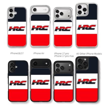 HRC logo on red white navy block Chris Brown Phone Case Black Electroplated Silver For Iphone 11 To 17