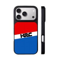 HRC logo red blue white block art iPhone 17 Pro Max Black Case