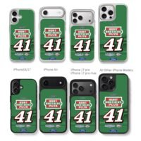 Hunt Brothers Pizza 41 NASCAR Ford Chris Brown Phone Case Black Electroplated Silver For Iphone 11 To 17