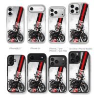 Hunter 350 bike racing stripes Chris Brown Phone Case Black Electroplated Silver For Iphone 11 To 17