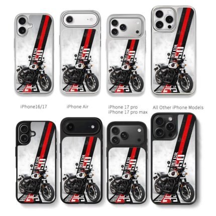 Hunter 350 bike racing stripes Chris Brown Phone Case Black Electroplated Silver For Iphone 11 To 17