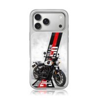 Hunter 350 bike racing stripes iPhone 17 Pro Max Electroplated Silver Case1