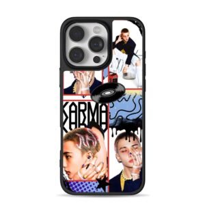Hyunjin Karma Kpop vinyl collage Phone Case for iPhone 11-17 & Samsung Galaxy S24-S26