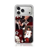 Hyunjin photo collage Snoopy stars iPhone 17 Pro Max Electroplated Silver Case1