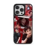 Hyunjin SKZ red Elmo cherry collage iPhone 16 Pro Max Black Case
