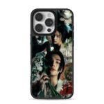 Hyunjin Stray Kids floral collage iPhone 16 Pro Max Black Case