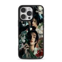 Hyunjin Stray Kids floral collage iPhone 16 Pro Max Black Case
